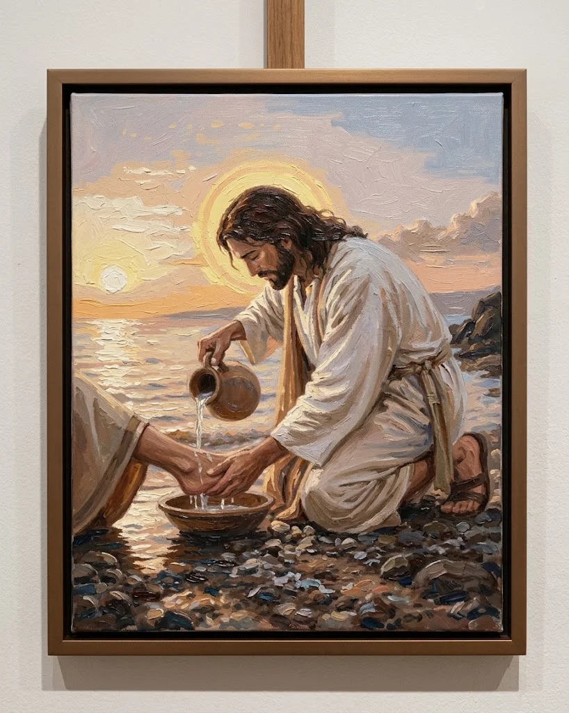 Cuadro de Jesús lavando los pies